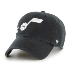Women's '47 Black Utah Jazz Confetti Undervisor Clean Up Adjustable Hat