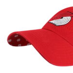Women's '47 Red Portland Trail Blazers Confetti Undervisor Clean Up Adjustable Hat