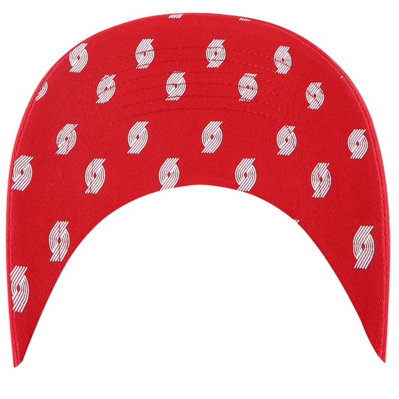 Women's '47 Red Portland Trail Blazers Confetti Undervisor Clean Up Adjustable Hat