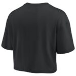 Women's Fanatics Black Philadelphia 76ers Elements Super Soft Boxy Cropped T-Shirt