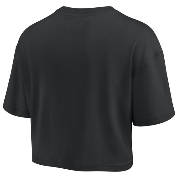 Women's Fanatics Black Philadelphia 76ers Elements Super Soft Boxy Cropped T-Shirt