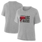 Women's Gray Portland Trail Blazers Noches Training T-Shirt