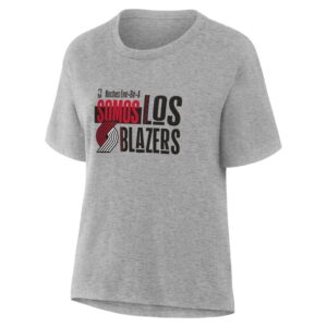 Women's Gray Portland Trail Blazers Noches Training T-Shirt