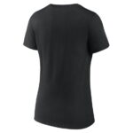 Women's Logo Athletic Black Anaheim Ducks Arch Victory V-Neck T-Shirt