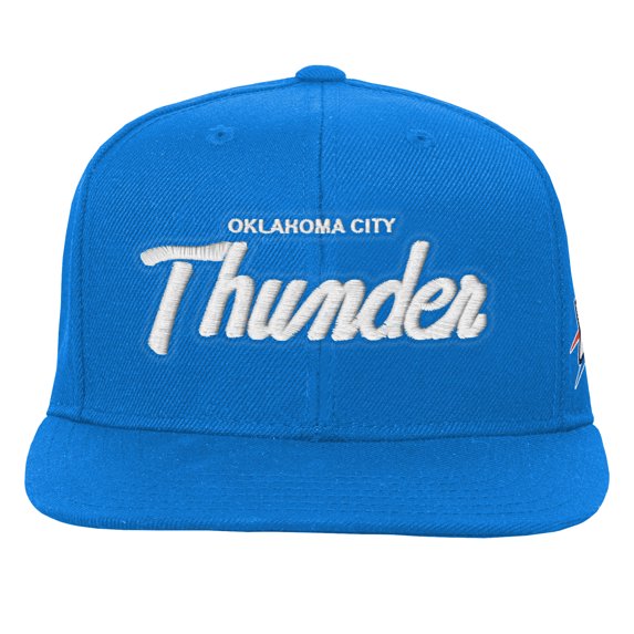 Youth Mitchell & Ness Blue Oklahoma City Thunder Head Coach Flat Brim Snapback Hat