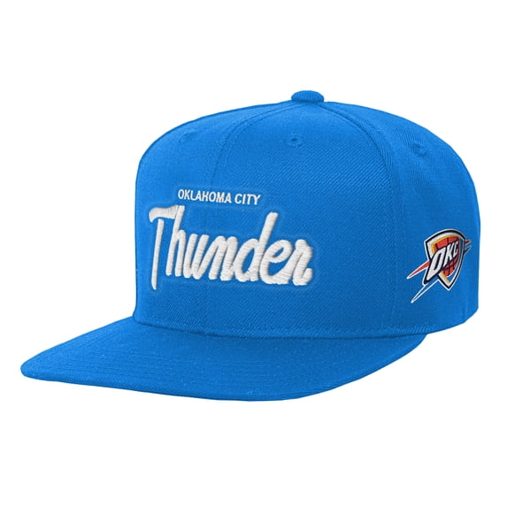Youth Mitchell & Ness Blue Oklahoma City Thunder Head Coach Flat Brim Snapback Hat