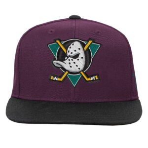 Youth Mitchell & Ness PurpleBlack Anaheim Ducks Legendary Snapback Hat