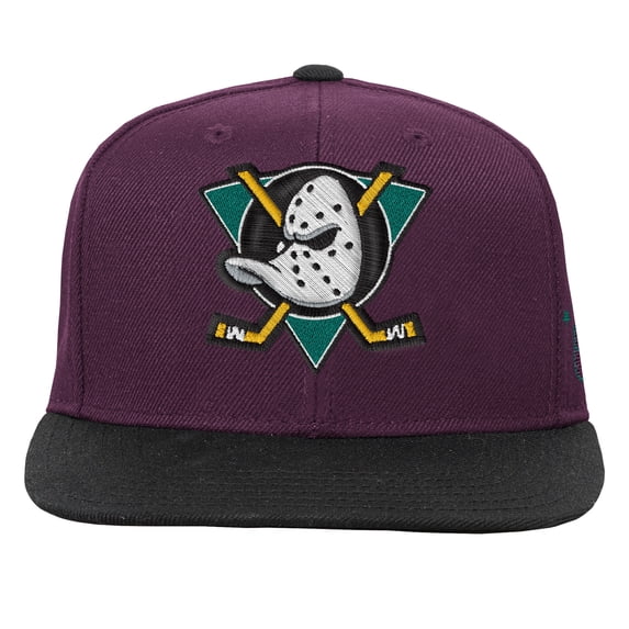 Youth Mitchell & Ness Purple/Black Anaheim Ducks Legendary Snapback Hat