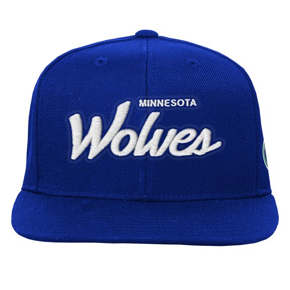 Youth Mitchell & Ness Royal Minnesota Timberwolves Head Coach Flat Brim Snapback Hat