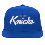 Youth Mitchell & Ness Royal New York Knicks Head Coach Flat Brim Snapback Hat