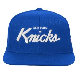 Youth Mitchell & Ness Royal New York Knicks Head Coach Flat Brim Snapback Hat