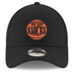 Youth New Era Black New York Knicks Basketball Logo Adjustable Hat