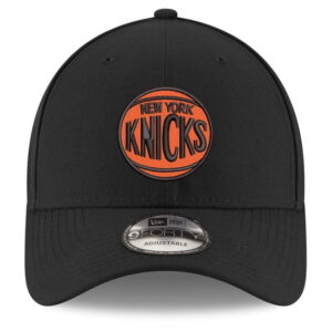 Youth New Era Black New York Knicks Basketball Logo Adjustable Hat