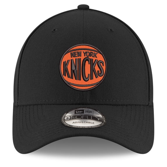 Youth New Era Black New York Knicks Basketball Logo Adjustable Hat
