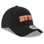 Youth New Era Black New York Knicks Wordmark Adjustable Hat