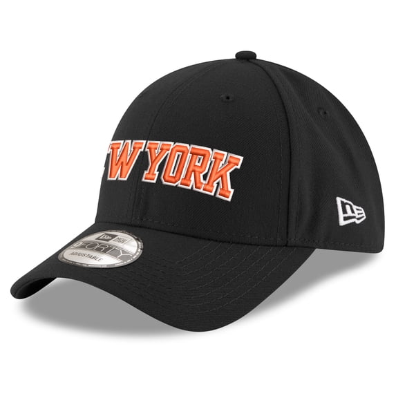 Youth New Era Black New York Knicks Wordmark Adjustable Hat