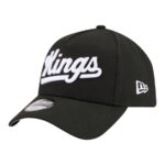 Youth New Era Black Sacramento Kings 9FORTY A-Frame Adjustable Hat