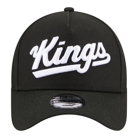 Youth New Era Black Sacramento Kings 9FORTY A-Frame Adjustable Hat