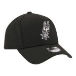 Youth New Era Black San Antonio Spurs 9FORTY A-Frame Adjustable Hat