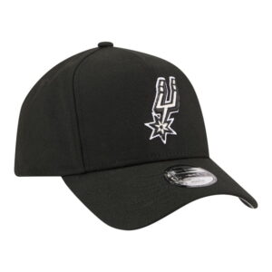 Youth New Era Black San Antonio Spurs 9FORTY A-Frame Adjustable Hat