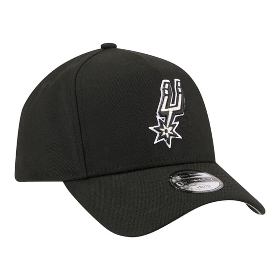 Youth New Era Black San Antonio Spurs 9FORTY A-Frame Adjustable Hat
