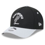 Youth New Era Black San Antonio Spurs Arch 9FORTY A-Frame M-Crown Adjustable Hat