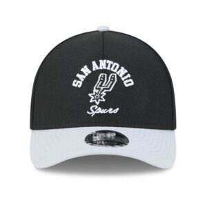 Youth New Era Black San Antonio Spurs Arch 9FORTY A-Frame M-Crown Adjustable Hat