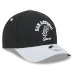 Youth New Era Black San Antonio Spurs Arch 9FORTY A-Frame M-Crown Adjustable Hat