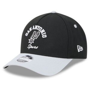 Youth New Era Black San Antonio Spurs Arch 9FORTY A-Frame M-Crown Adjustable Hat