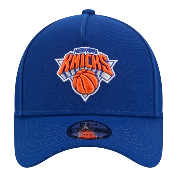 Youth New Era Blue New York Knicks 9FORTY A-Frame Adjustable Hat
