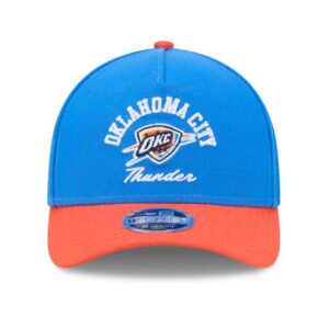 Youth New Era Blue Oklahoma City Thunder Arch 9FORTY A-Frame M-Crown Adjustable Hat