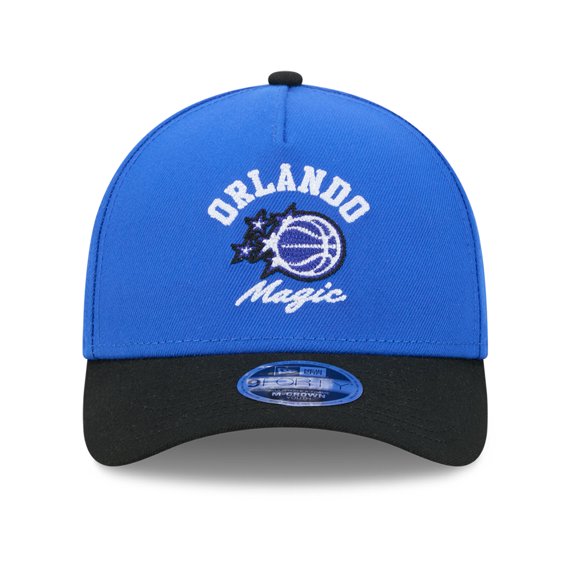 Youth New Era Blue Orlando Magic Arch 9FORTY A-Frame M-Crown Adjustable Hat