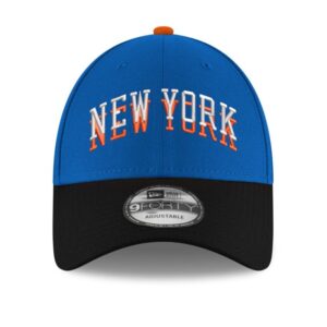 Youth New Era BlueBlack New York Knicks 9FORTY Adjustable Hat