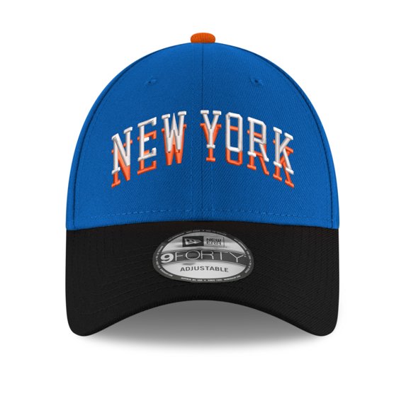 Youth New Era BlueBlack New York Knicks 9FORTY Adjustable Hat