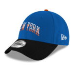 Youth New Era BlueBlack New York Knicks 9FORTY Adjustable Hat