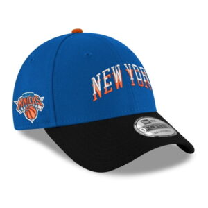 Youth New Era BlueBlack New York Knicks 9FORTY Adjustable Hat