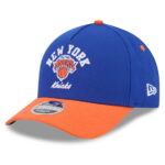 Youth New Era BlueOrange New York Knicks Arch 9FORTY A-Frame M-Crown Adjustable Hat