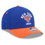 Youth New Era BlueOrange New York Knicks Arch 9FORTY A-Frame M-Crown Adjustable Hat