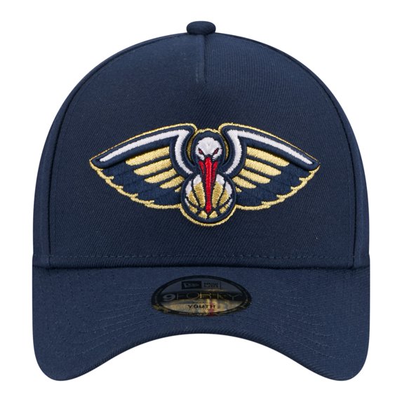 Youth New Era Navy New Orleans Pelicans 9FORTY A-Frame Adjustable Hat