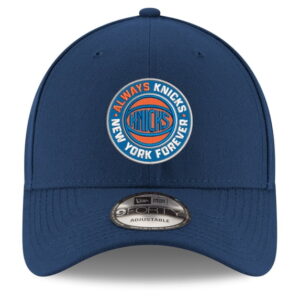 Youth New Era Navy New York Knicks New York Forever Adjustable Hat