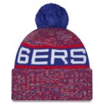 Youth New Era Red Philadelphia 76ers Alternate Tri-Color Cuffed Knit Hat with Pom