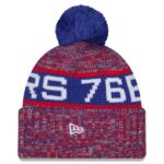 Youth New Era Red Philadelphia 76ers Alternate Tri-Color Cuffed Knit Hat with Pom