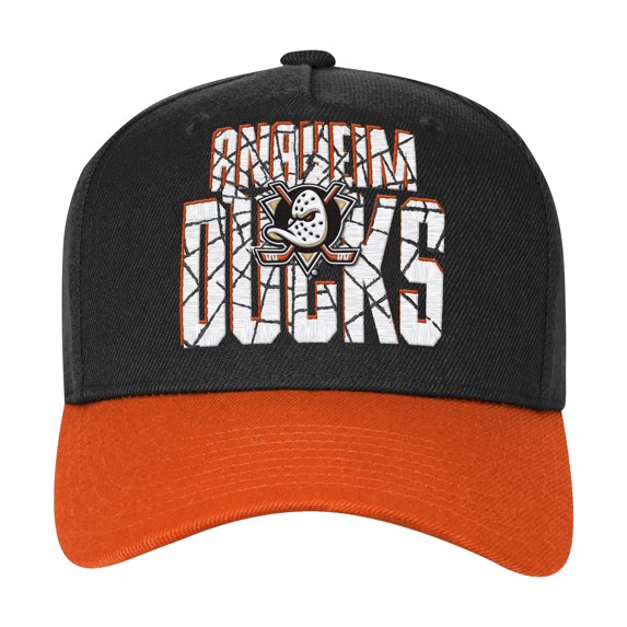 Youth Outerstuff BlackOrange Anaheim Ducks Ice Breaker Adjustable Hat