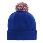 Youth Outerstuff Blue New York Knicks Cuffed Knit Hat with Pom