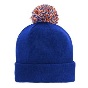 Youth Outerstuff Blue New York Knicks Cuffed Knit Hat with Pom
