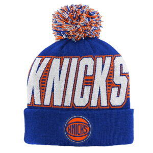 Youth Outerstuff Blue New York Knicks Cuffed Knit Hat with Pom