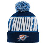 Youth Outerstuff Blue Oklahoma City Thunder Cuffed Knit Hat with Pom