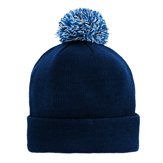 Youth Outerstuff Blue Oklahoma City Thunder Cuffed Knit Hat with Pom