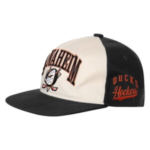 Youth Outerstuff Natural/Black Anaheim Ducks Arch Snapback Hat