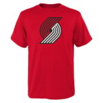 Youth Outerstuff Red Portland Trail Blazers Primary Logo T-Shirt